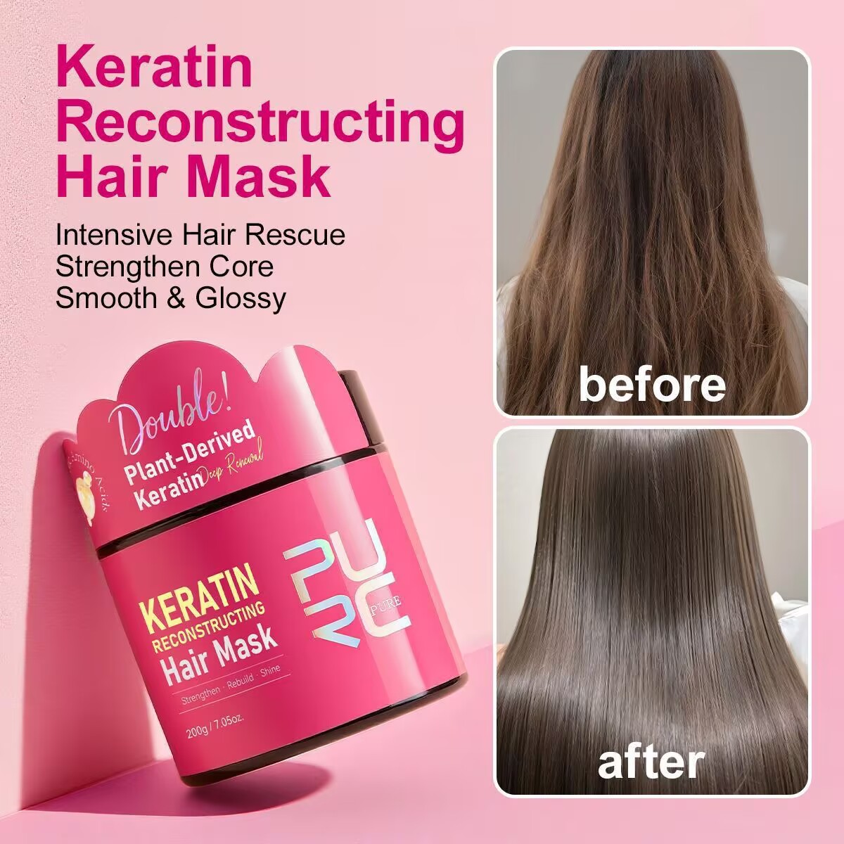 Hair Care Products - PURC 200g Masker Rambut Keratin untuk